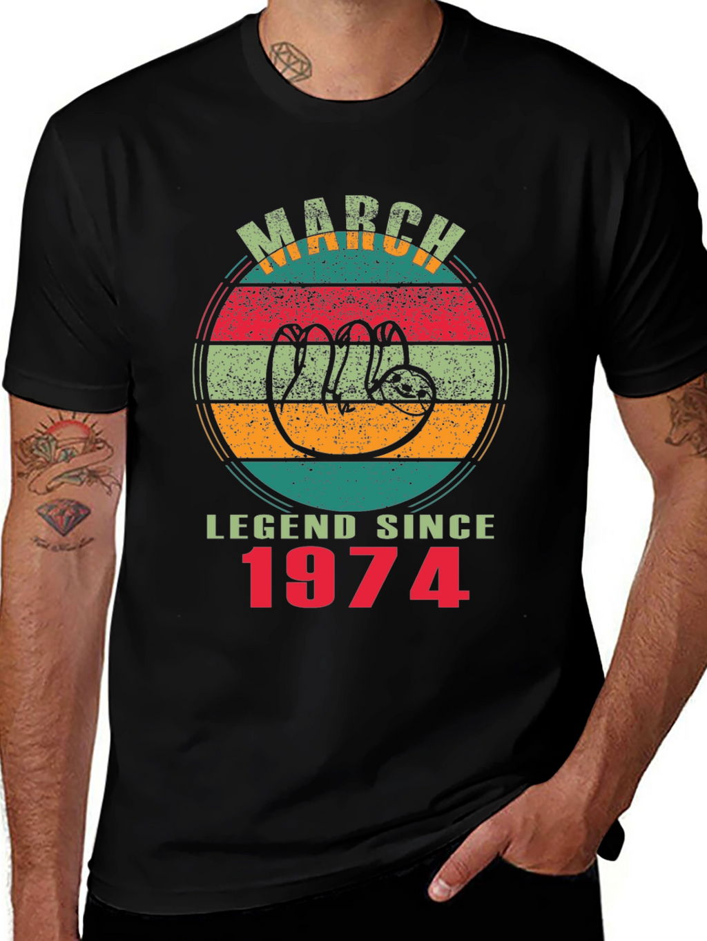 March Legend Since 1974 Sloth T-Shirt