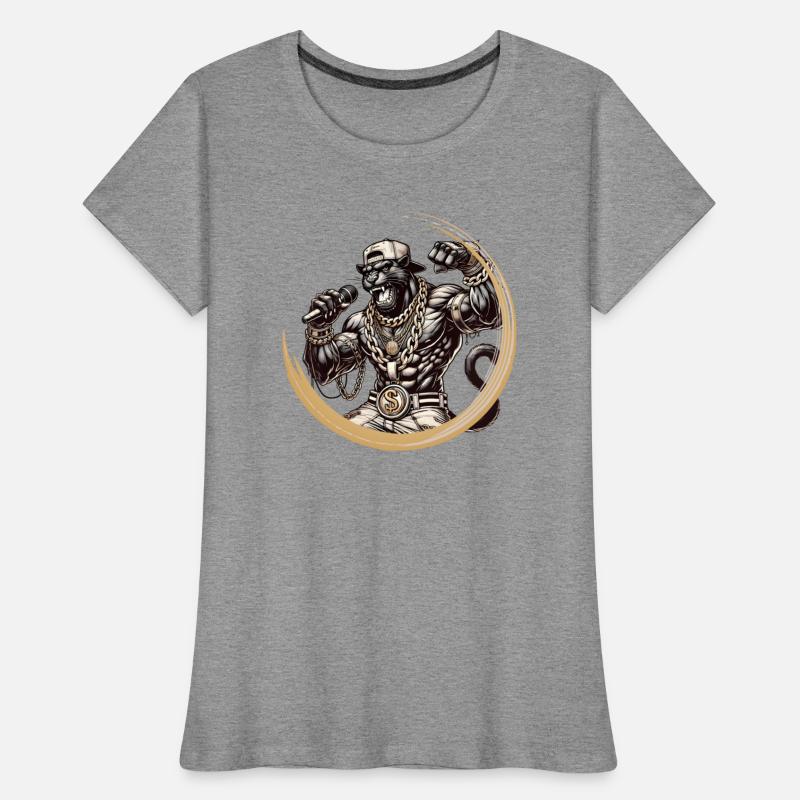 A muscular panther as a rapper, energy & style