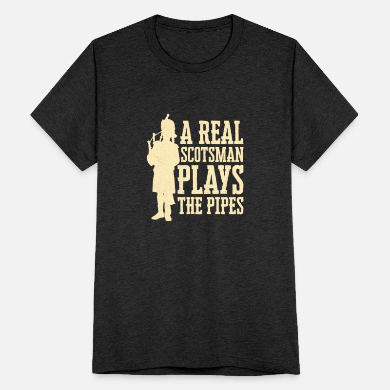 A Real Scotsman Plays The Pipes Bagpiper Bagpipe