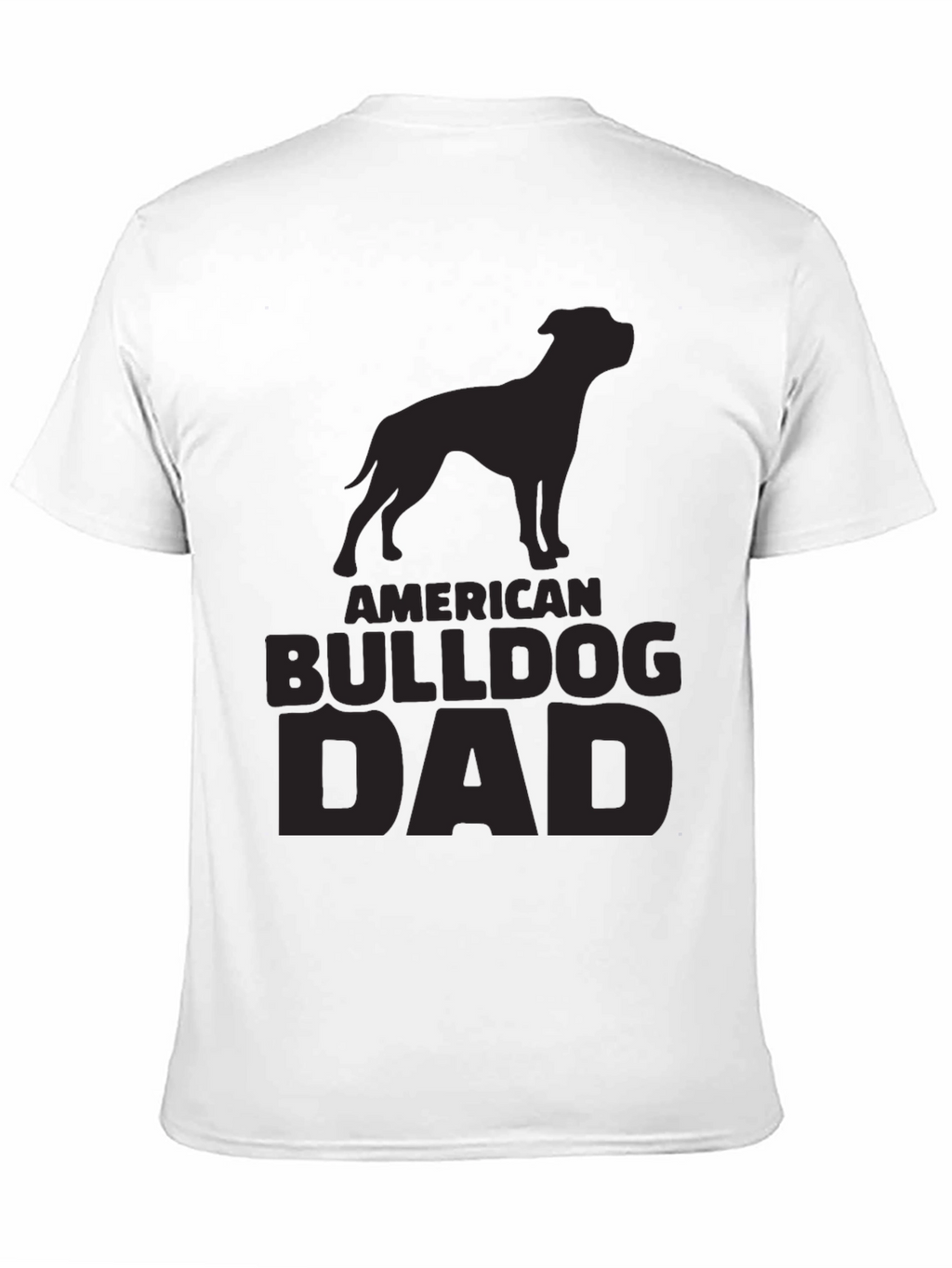 American Bulldog Dad T-Shirt - Black