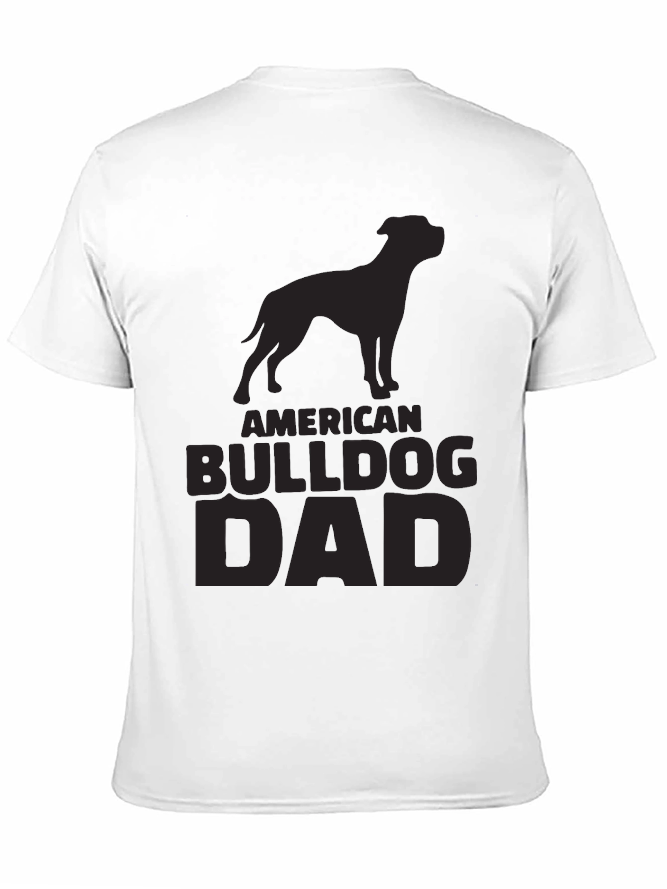 American Bulldog Dad T-Shirt - Black