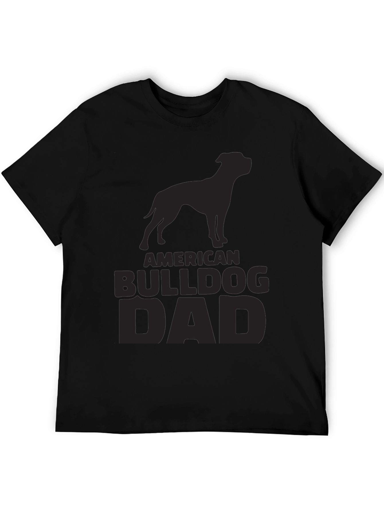 American Bulldog Dad T-Shirt - Black