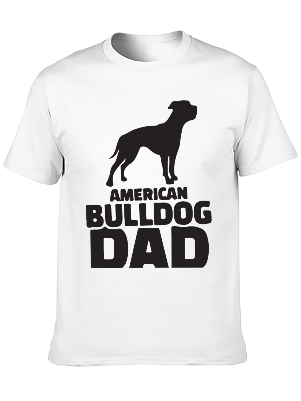 American Bulldog Dad T-Shirt - Black