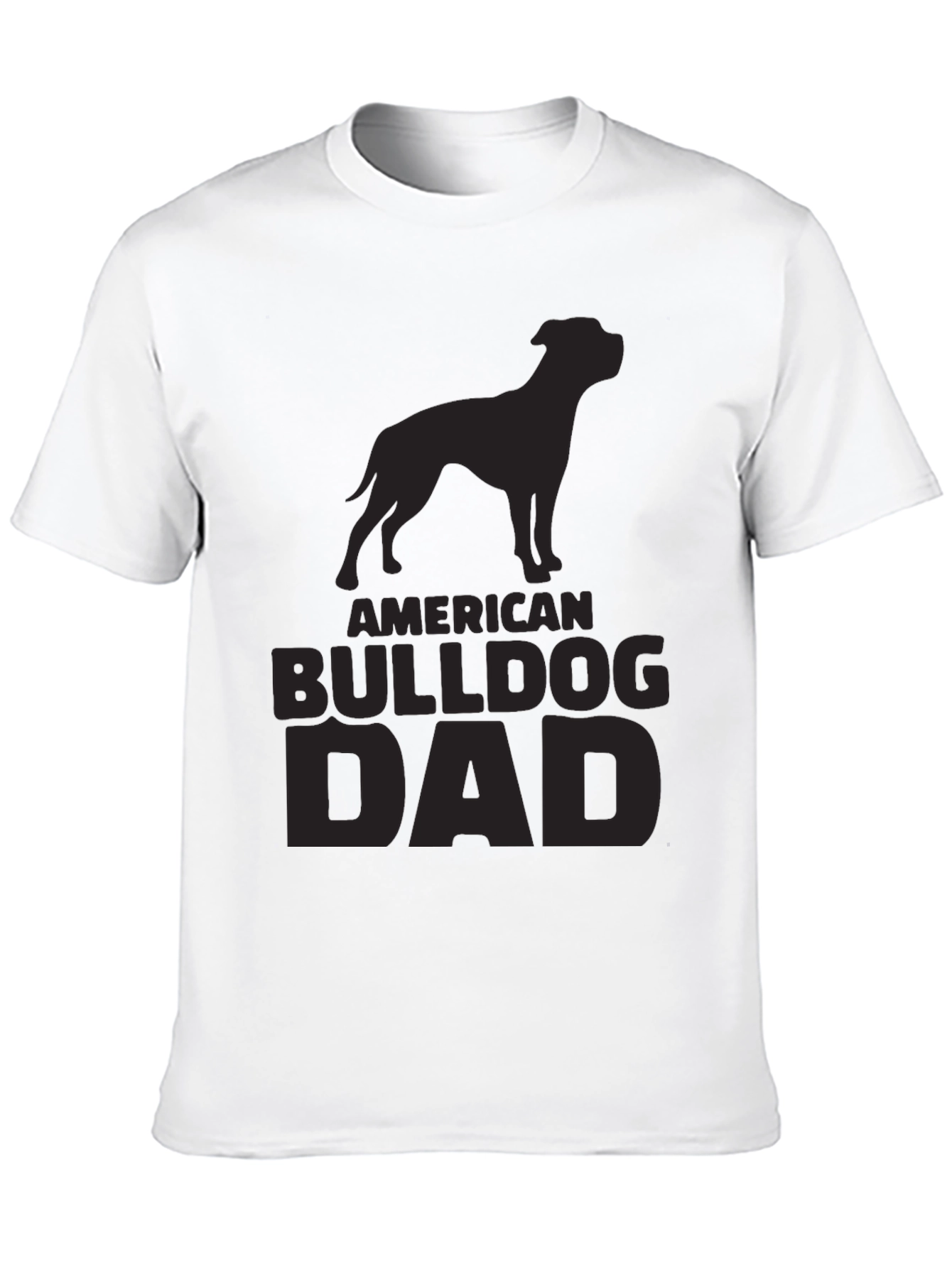 American Bulldog Dad T-Shirt - Black