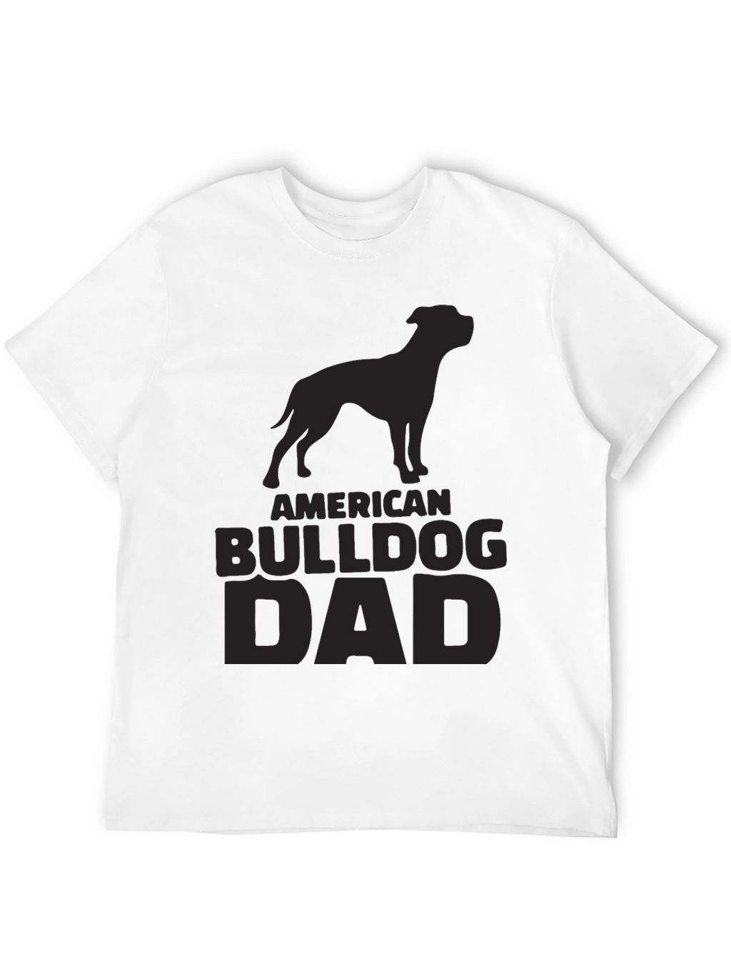 American Bulldog Dad T-Shirt - Black