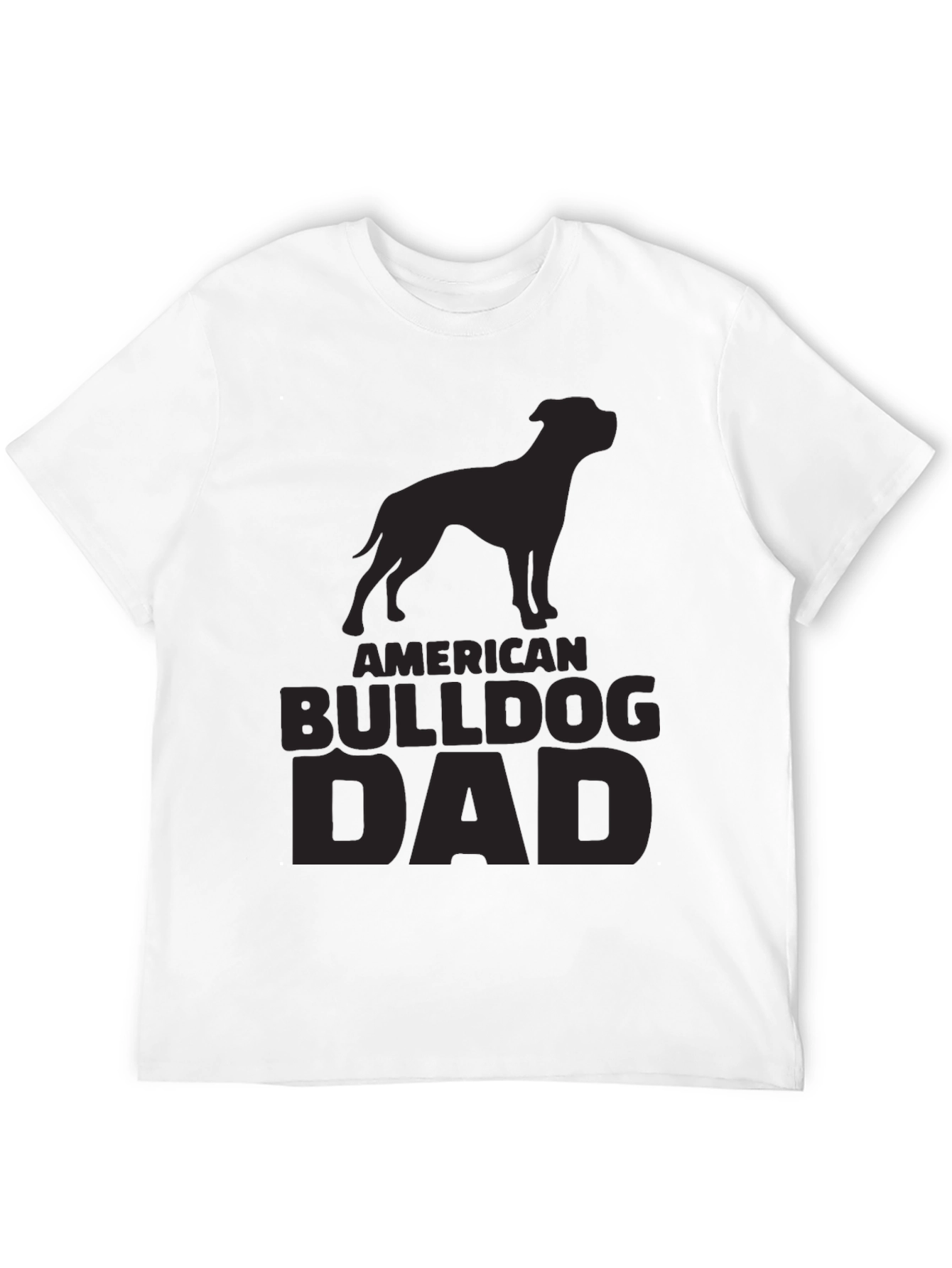 American Bulldog Dad T-Shirt - Black