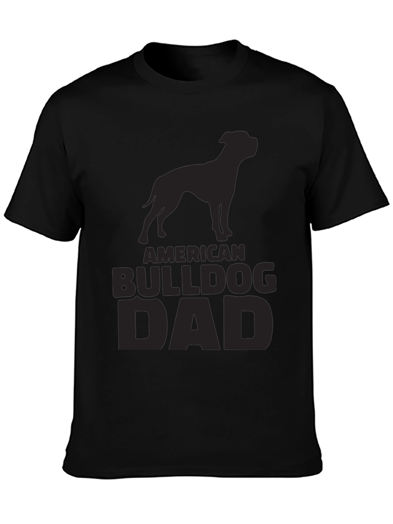 American Bulldog Dad T-Shirt - Black