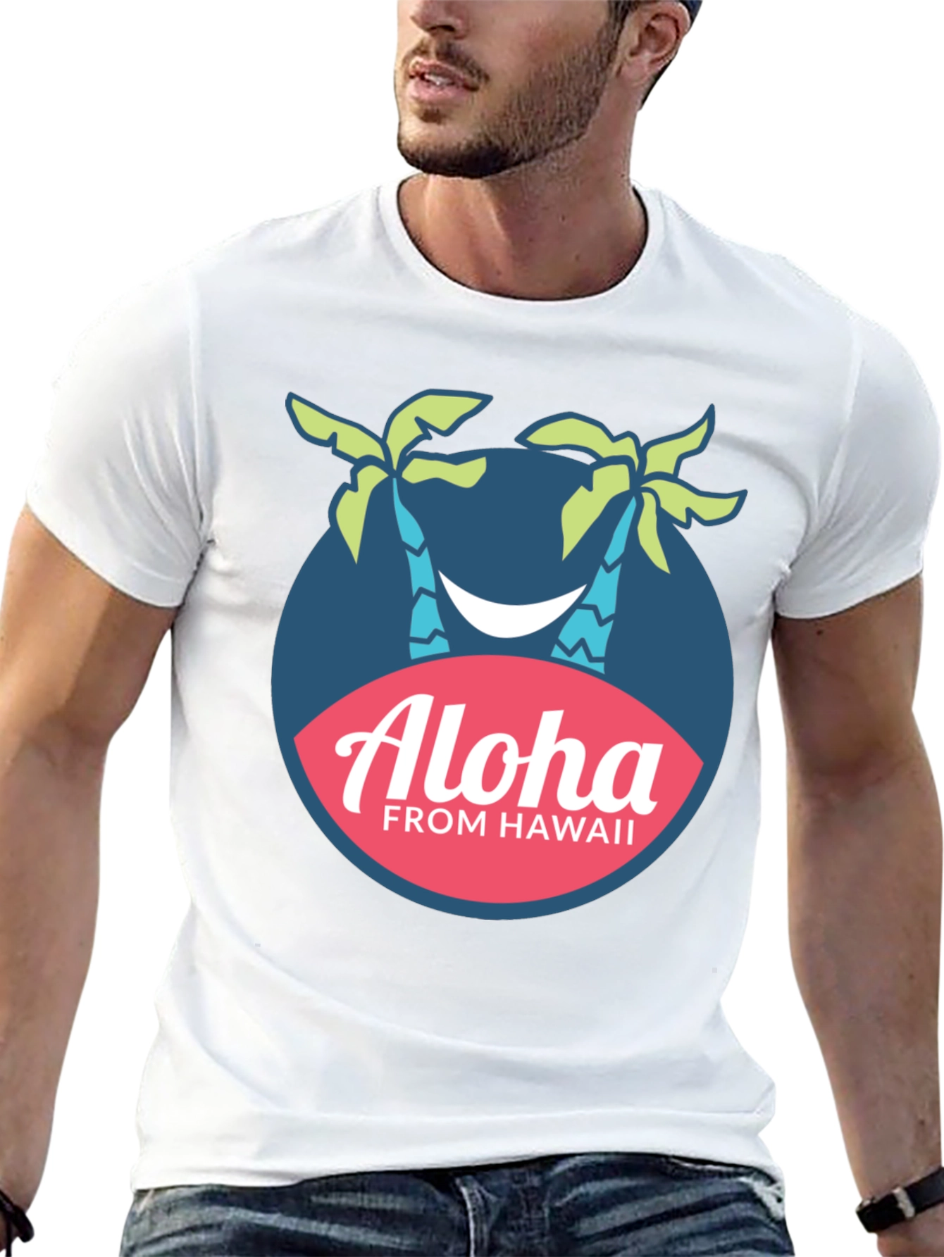 Aloha From Hawaii Palm Tree Graphic T-Shirt