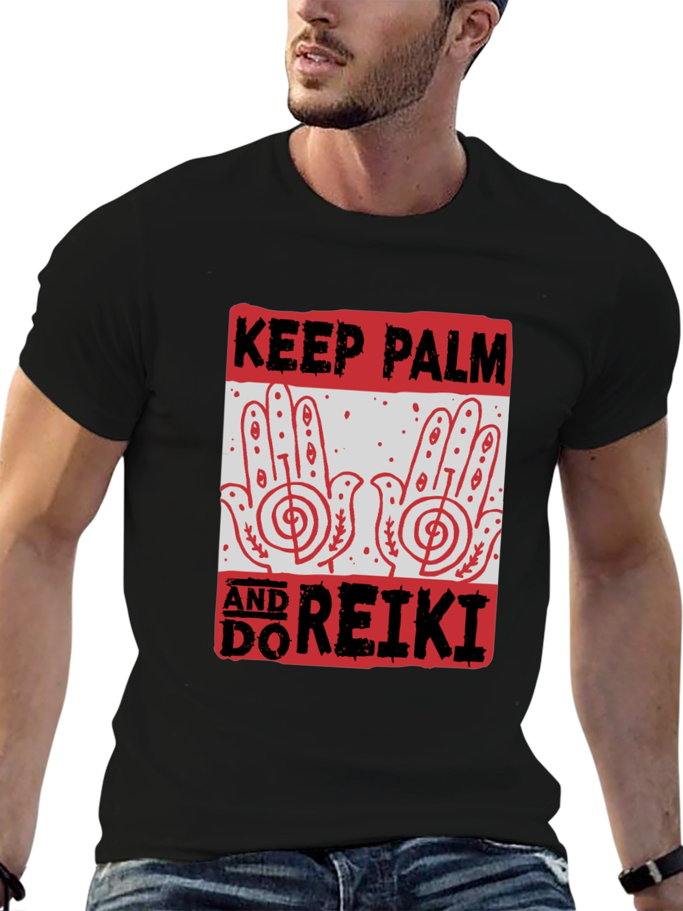 Keep Calm & Do Reiki T-Shirt Black