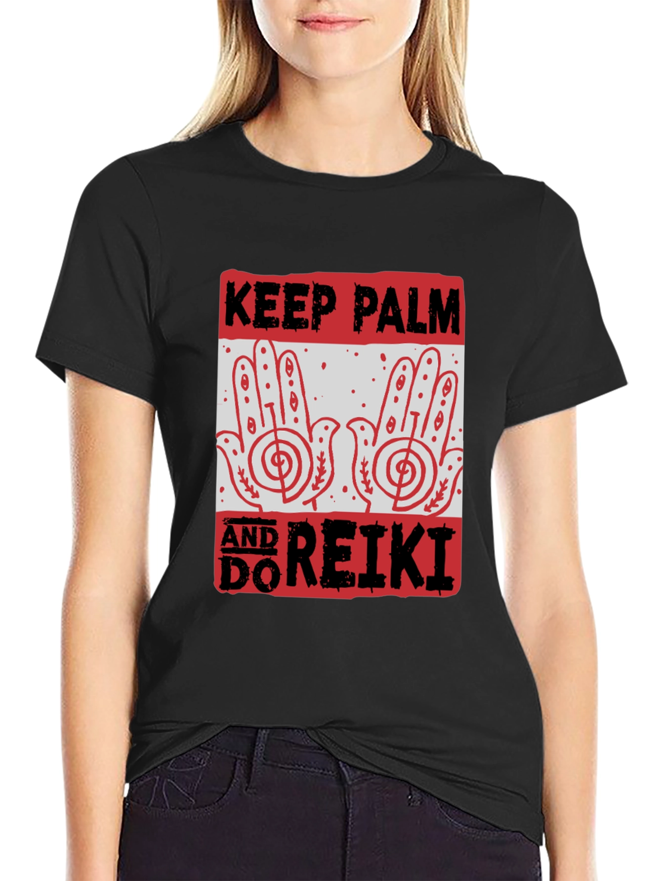 Keep Calm & Do Reiki T-Shirt Black