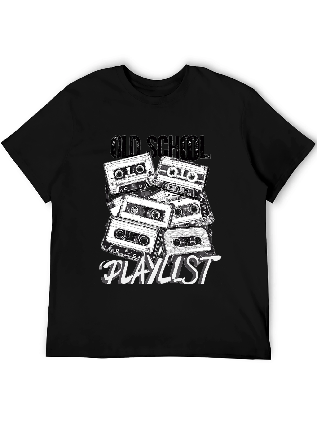 Old School Playlist Retro Cassette Tape T-Shirt