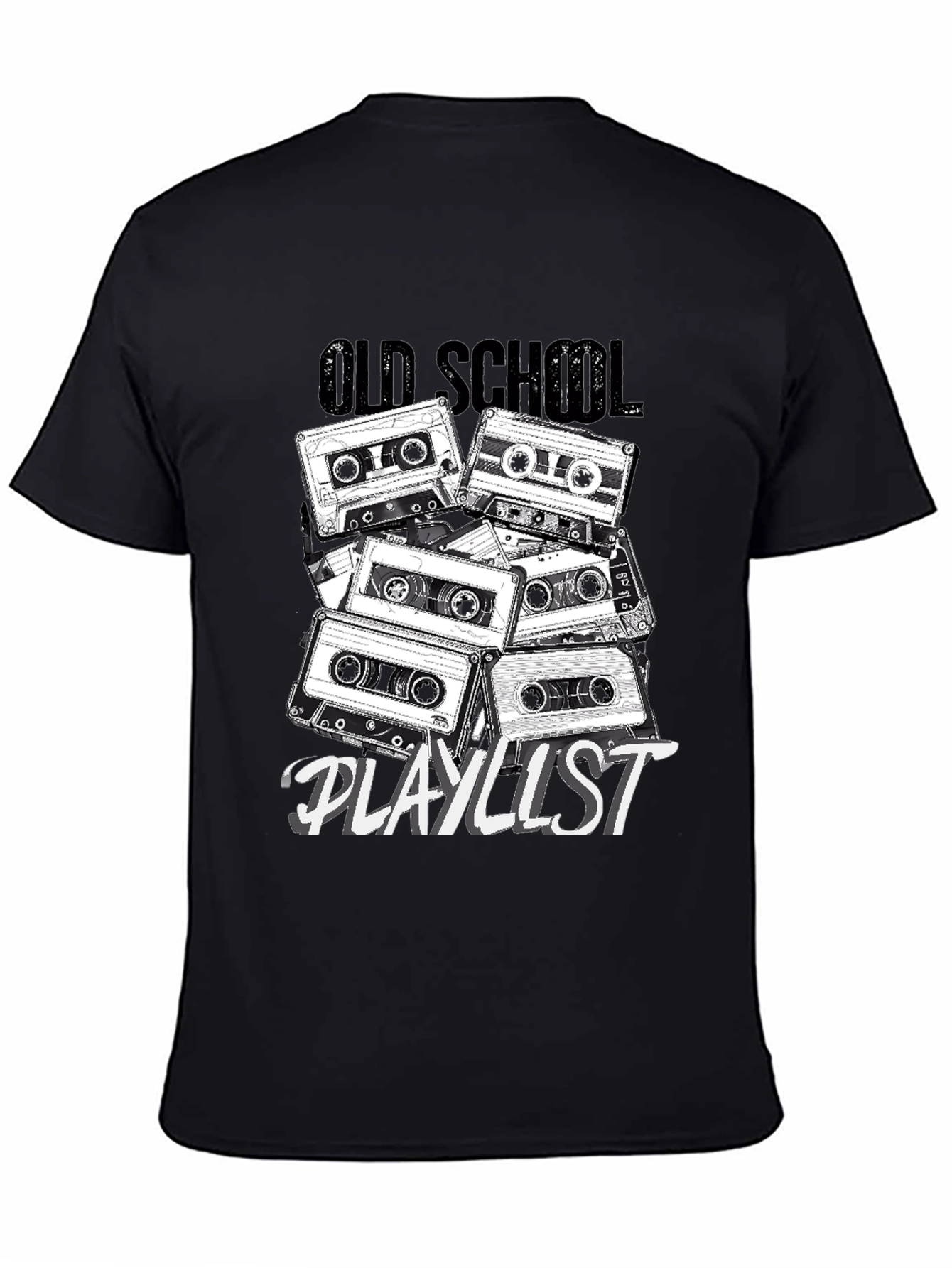 Old School Playlist Retro Cassette Tape T-Shirt