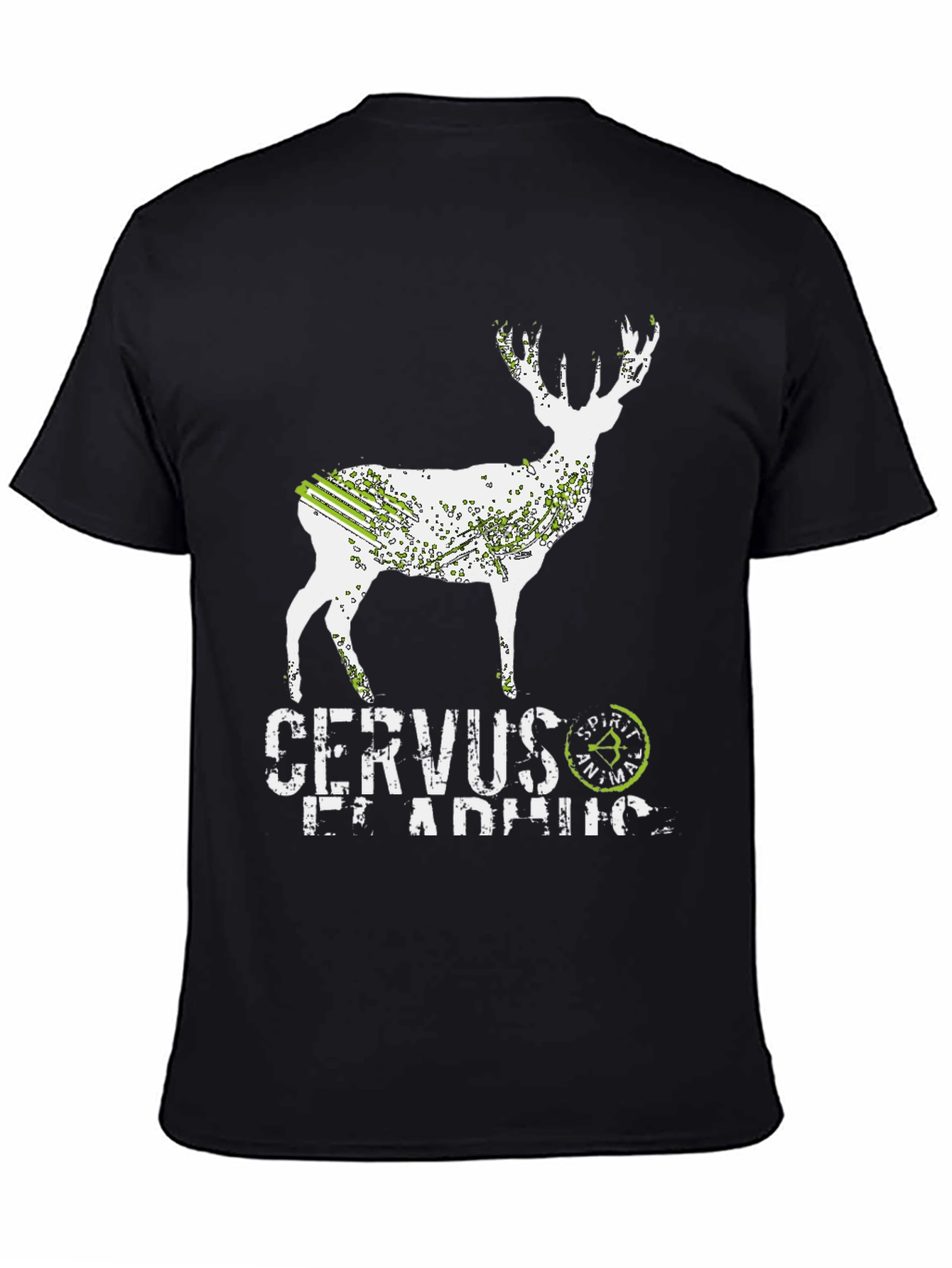 Cervus Elaphus Spirit Animal Black T-Shirt