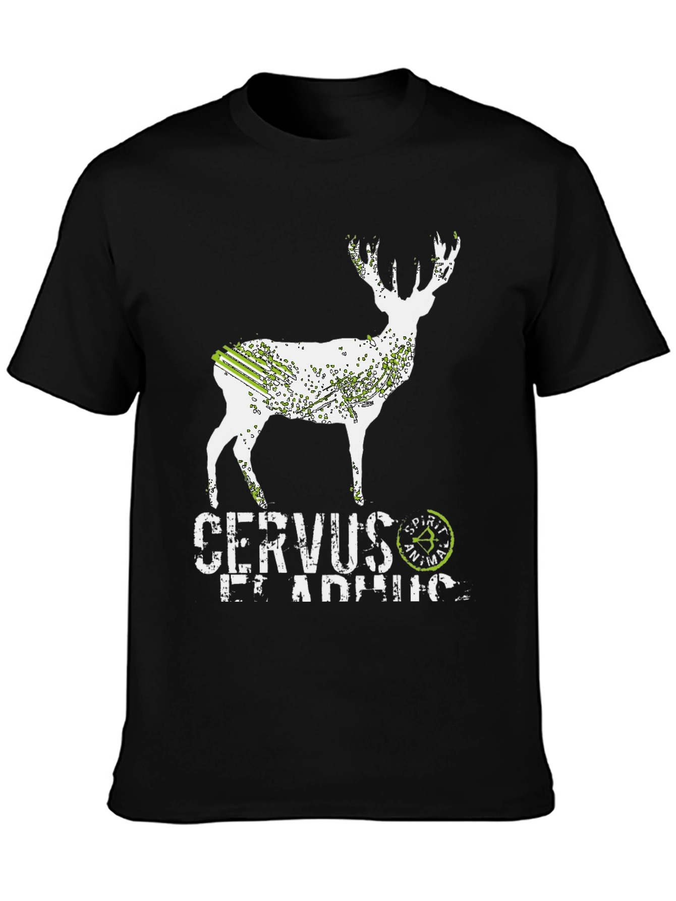 Cervus Elaphus Spirit Animal Black T-Shirt