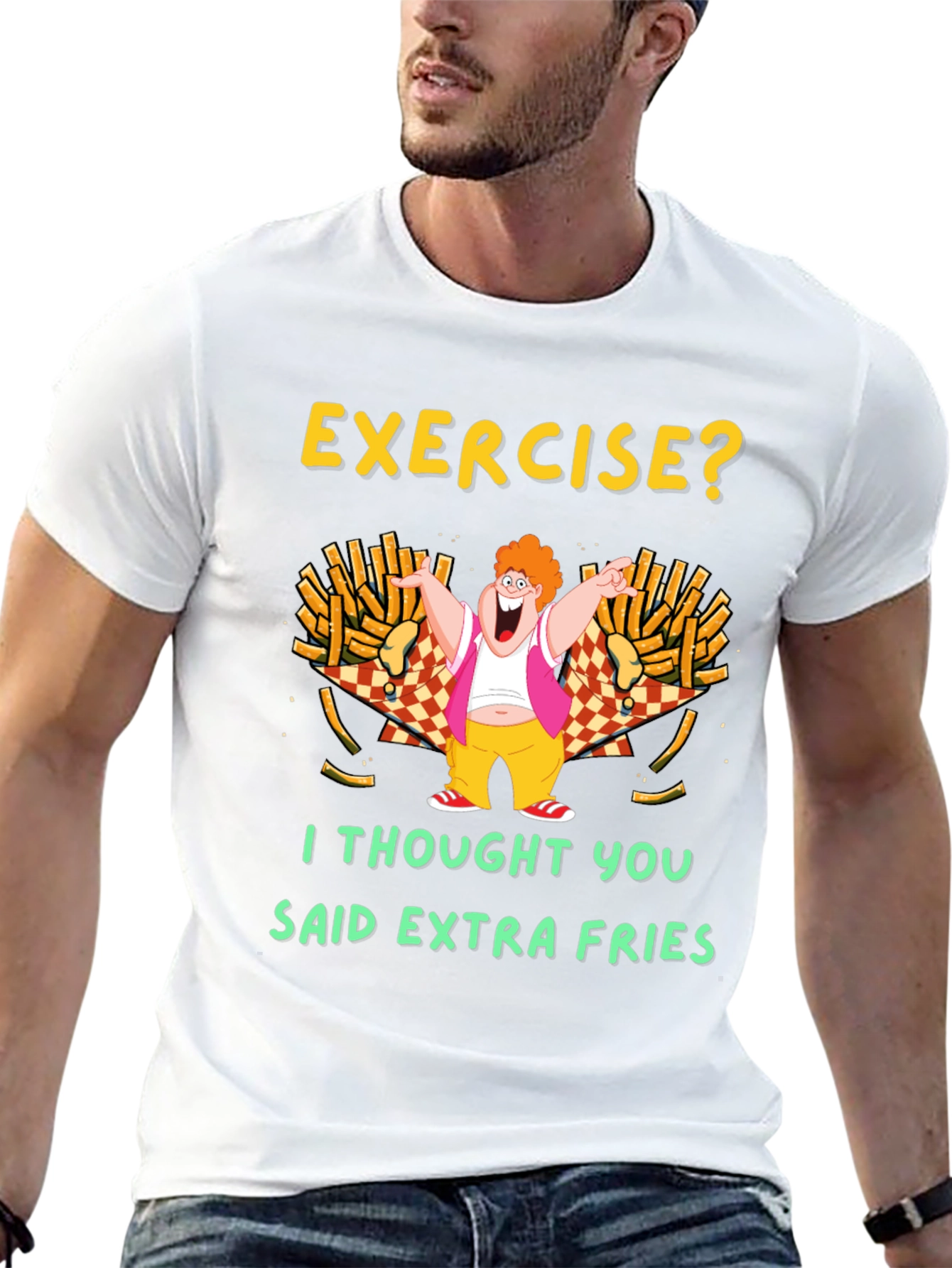 Exercise? Extra Fries T-Shirt