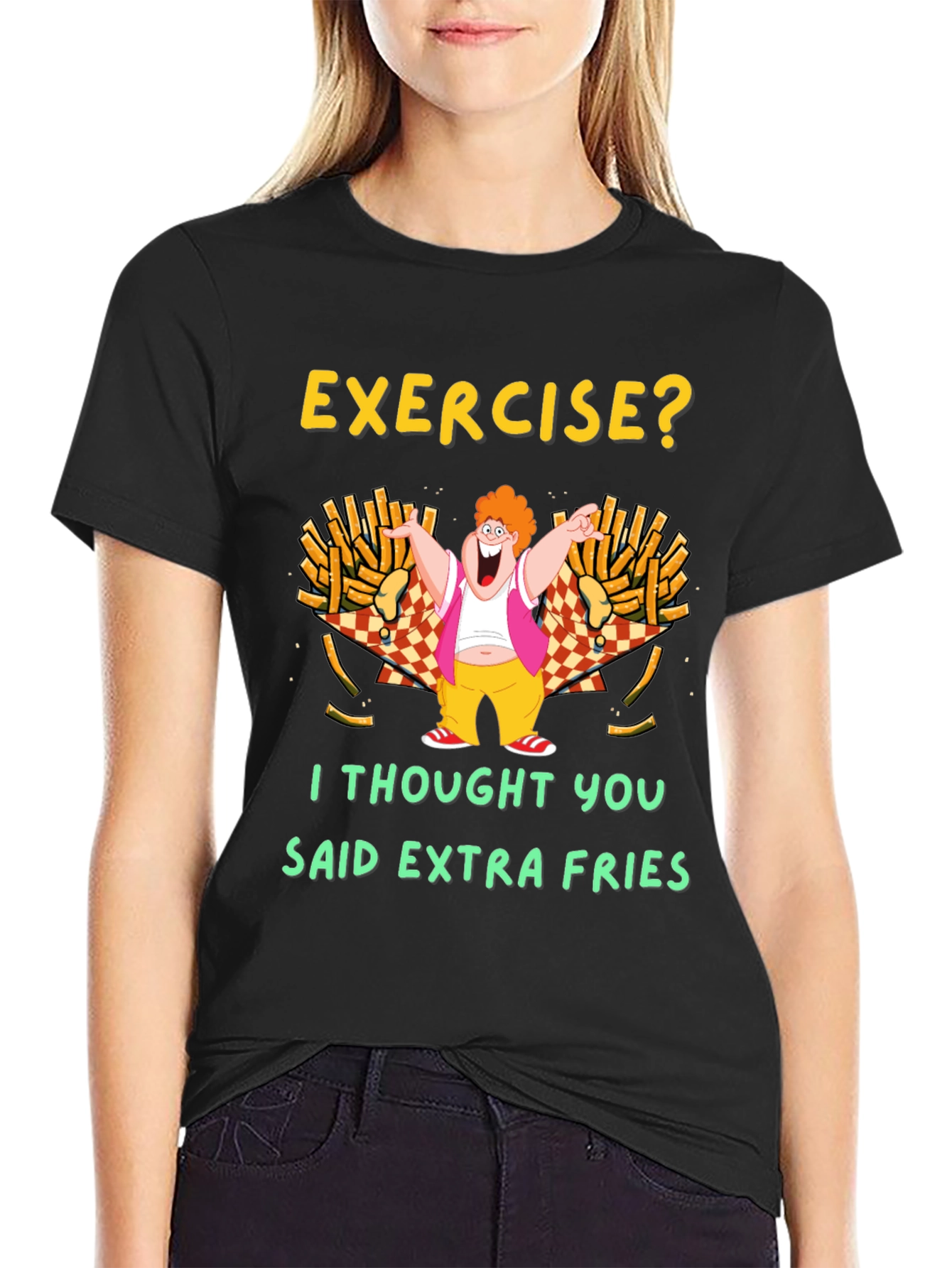 Exercise? Extra Fries T-Shirt