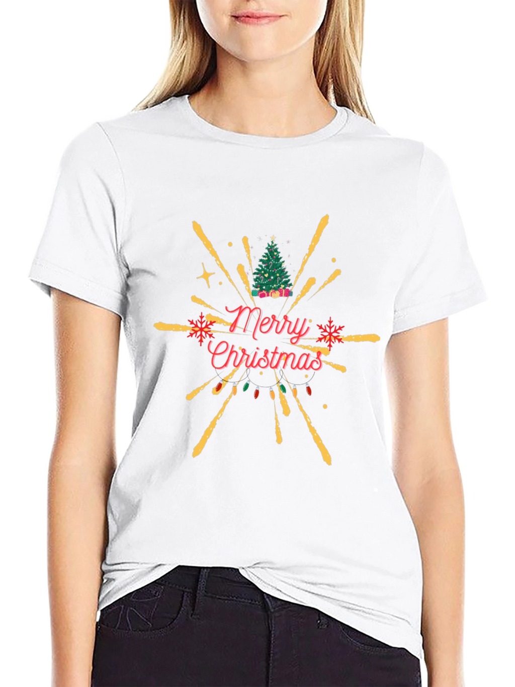 Festive Merry Christmas Graphic T-Shirt