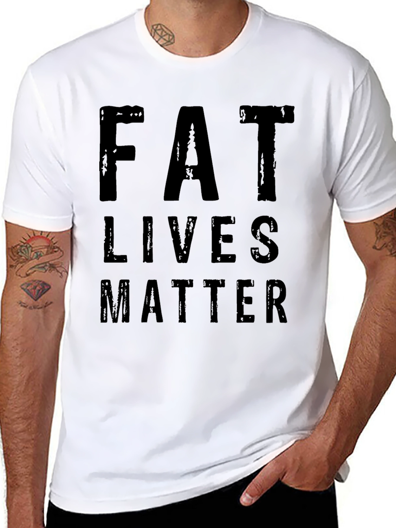 Fat Lives Matter Black Graphic T-Shirt