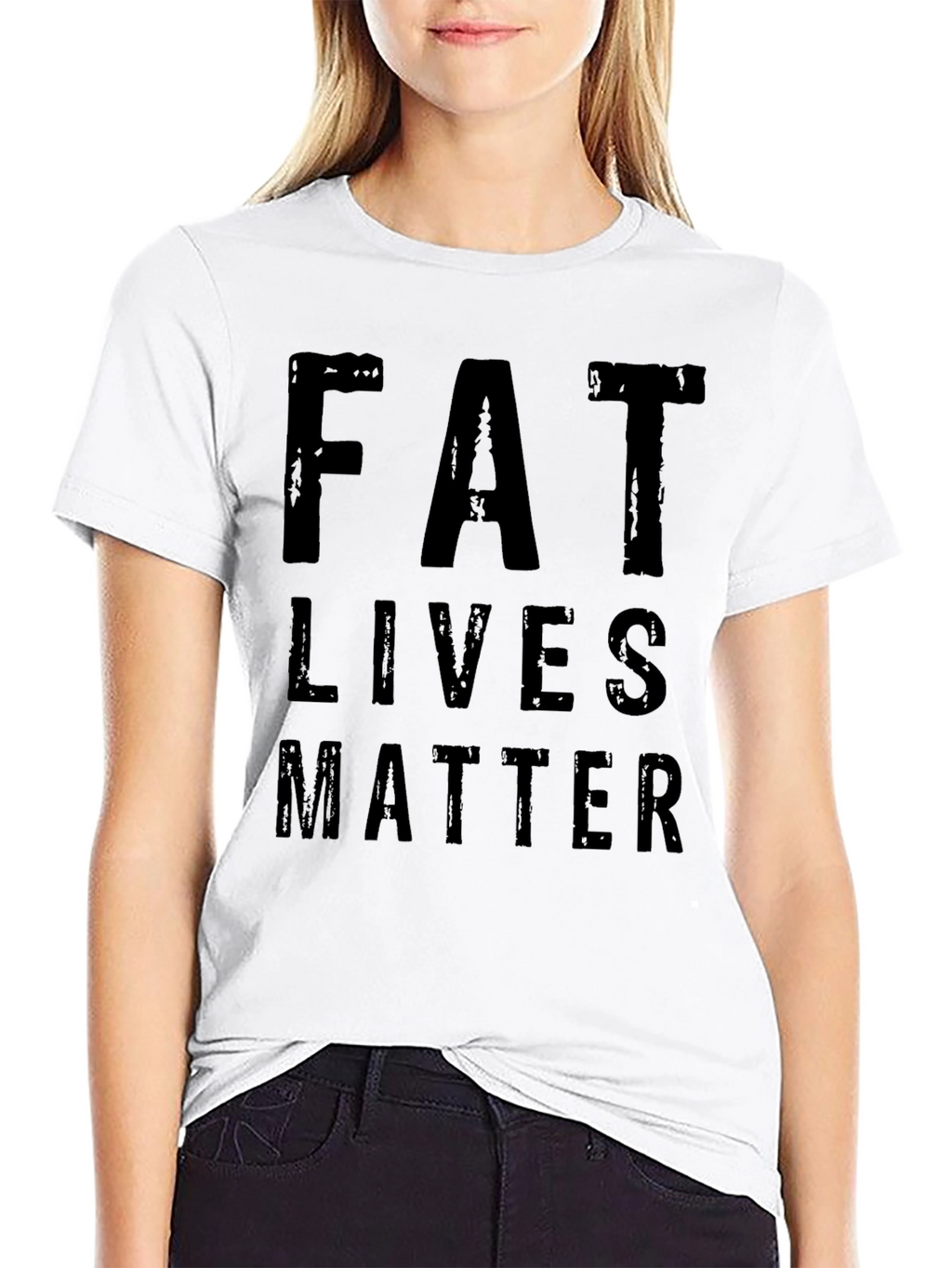 Fat Lives Matter Black Graphic T-Shirt