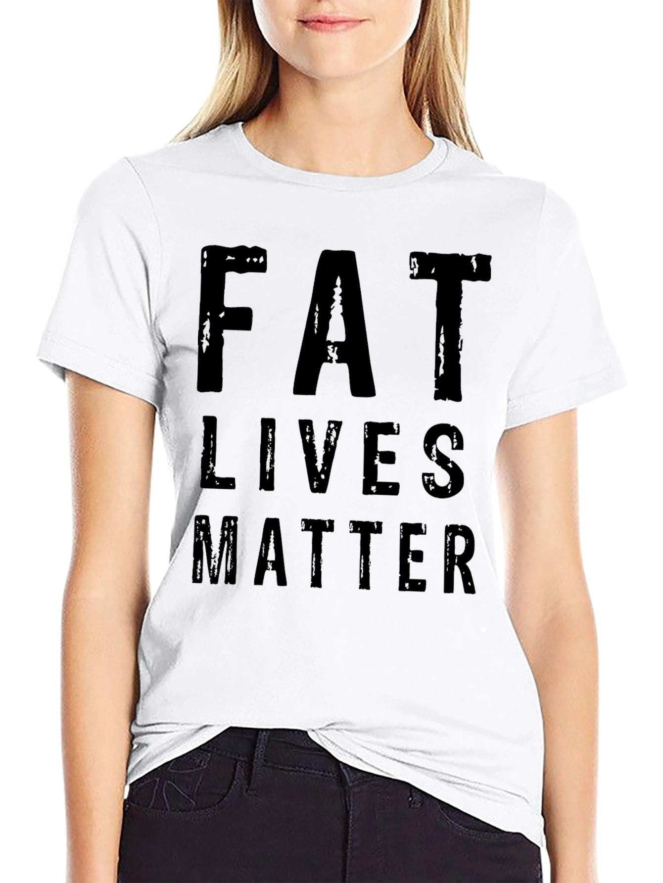 Fat Lives Matter Black Graphic T-Shirt