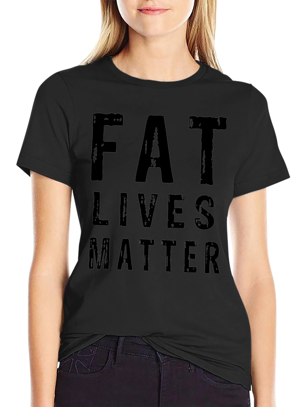 Fat Lives Matter Black Graphic T-Shirt