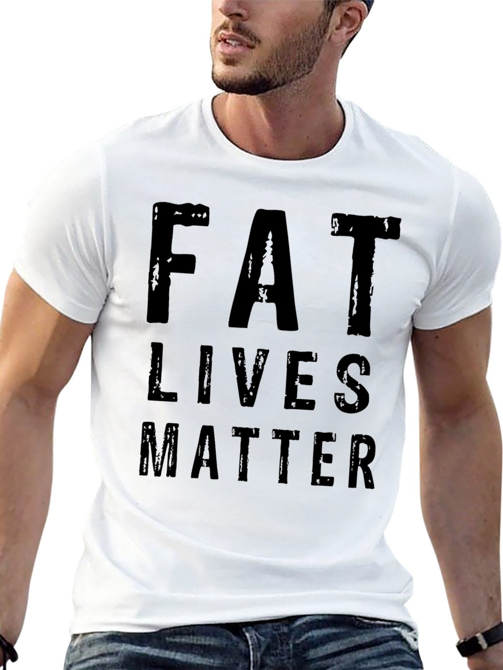 Fat Lives Matter Black Graphic T-Shirt