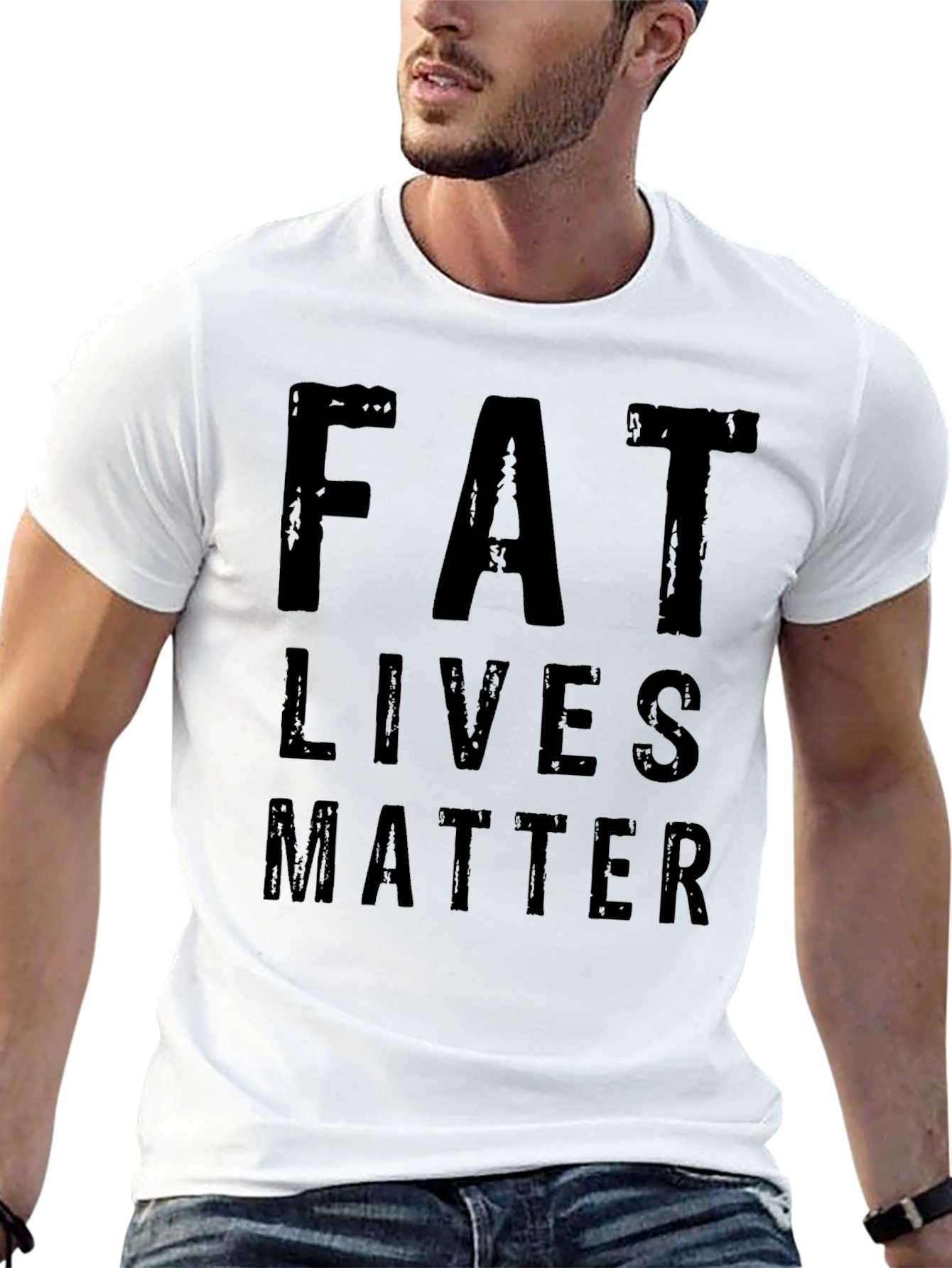 Fat Lives Matter Black Graphic T-Shirt