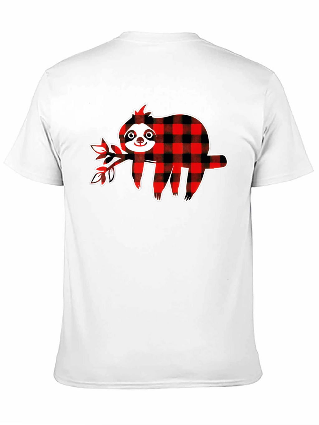 Buffalo Plaid Sloth Graphic T-Shirt