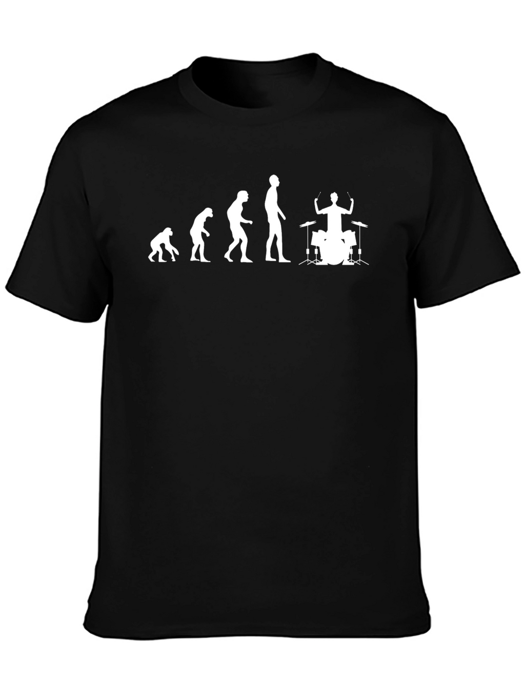 Evolution of Drumming Black T-Shirt