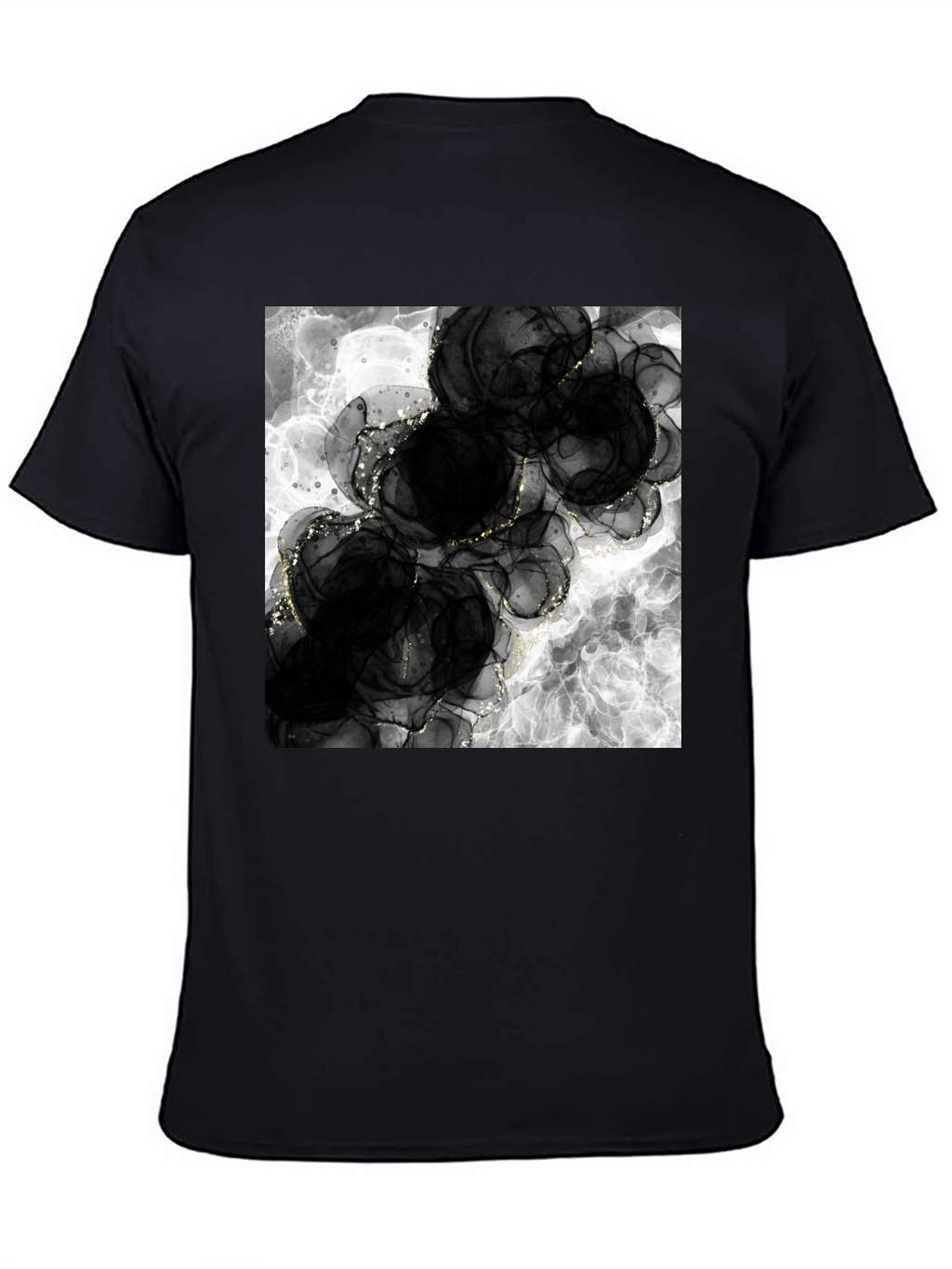 Abstract Black Floral T-Shirt