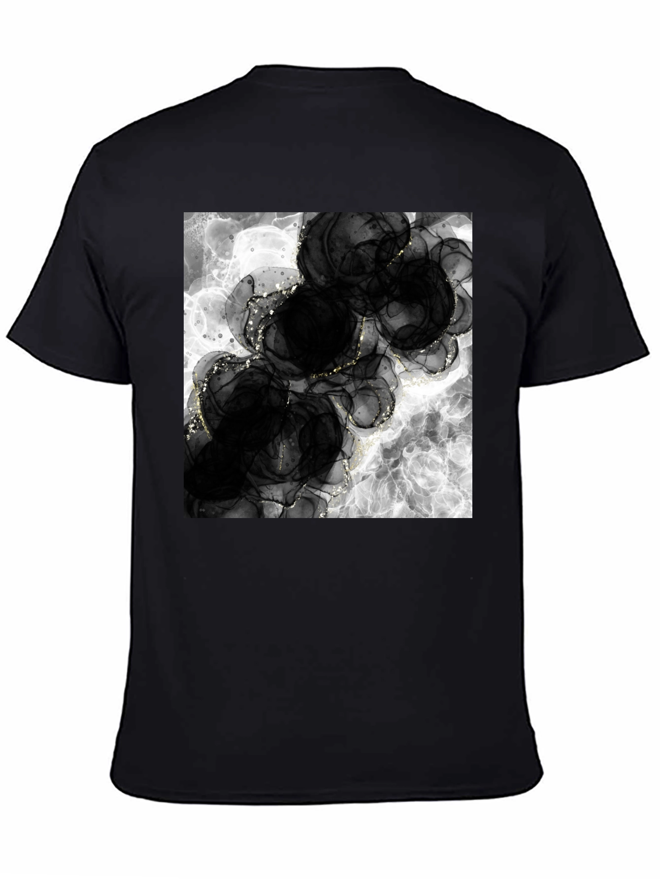 Abstract Black Floral T-Shirt