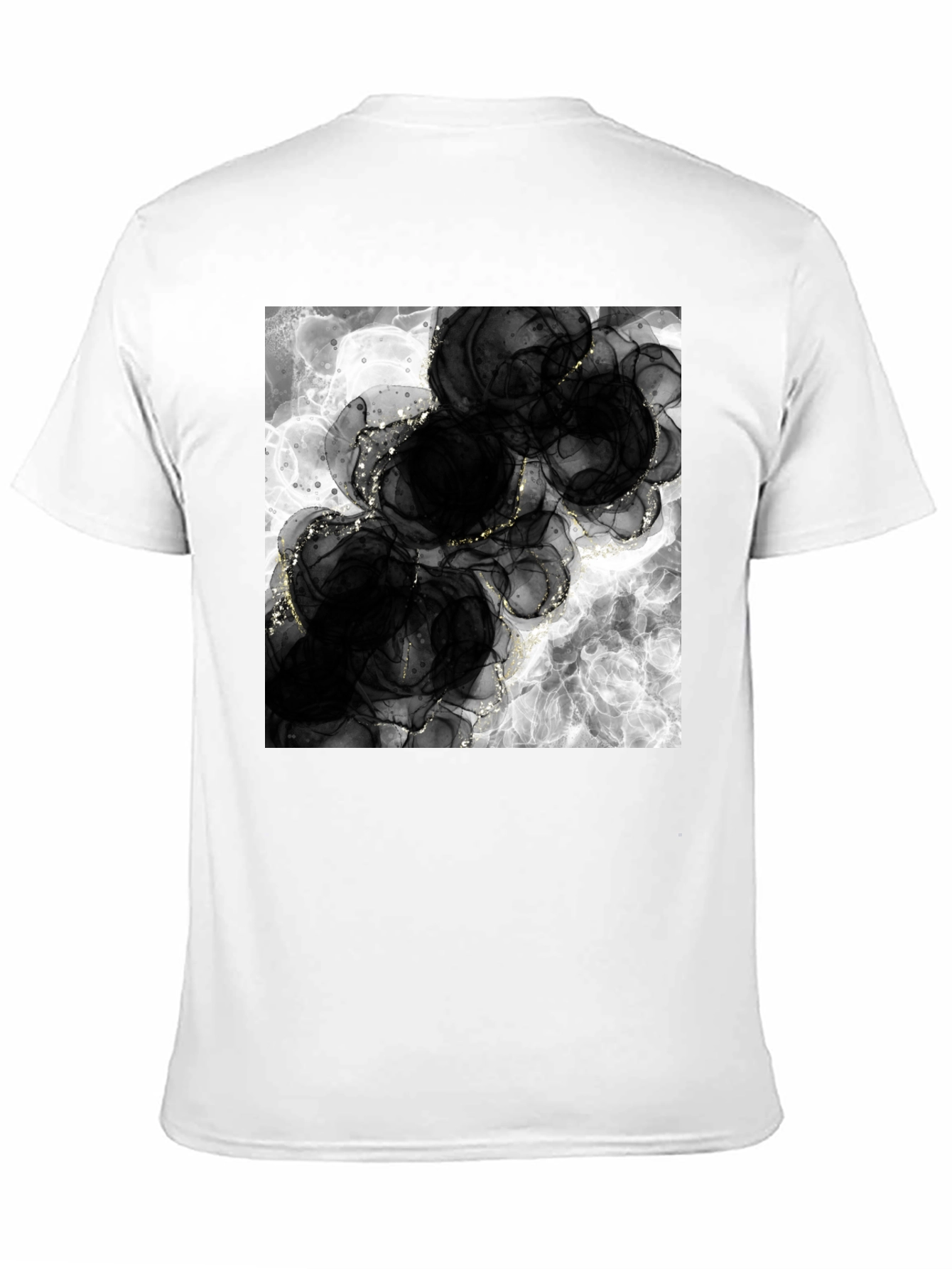 Abstract Black Floral T-Shirt