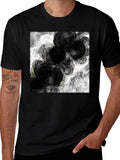 Abstract Black Floral T-Shirt