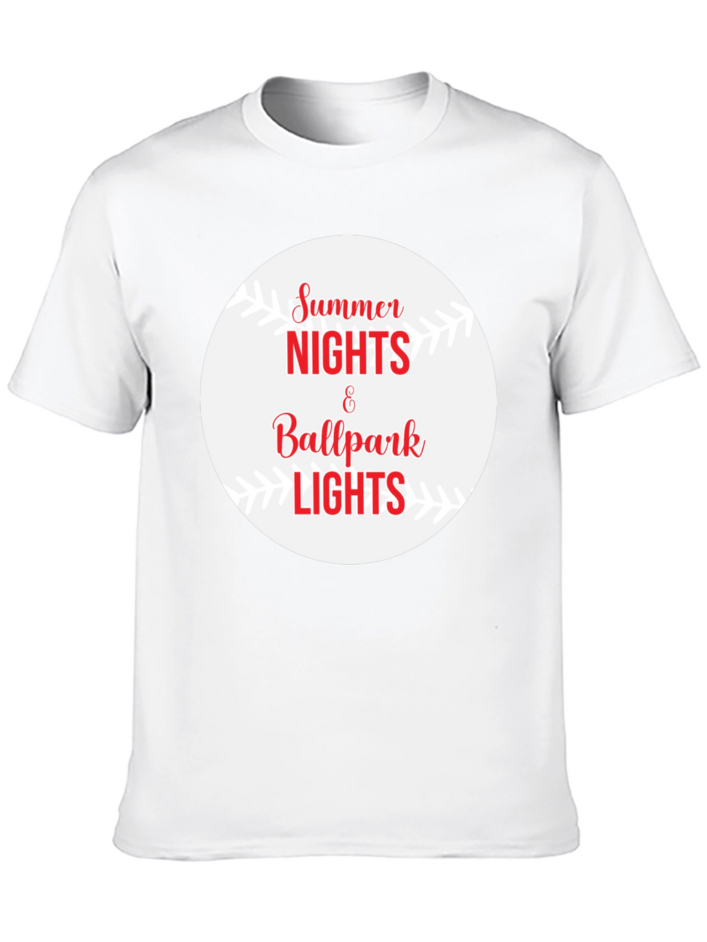 Summer Nights Ballpark Lights Graphic Tee