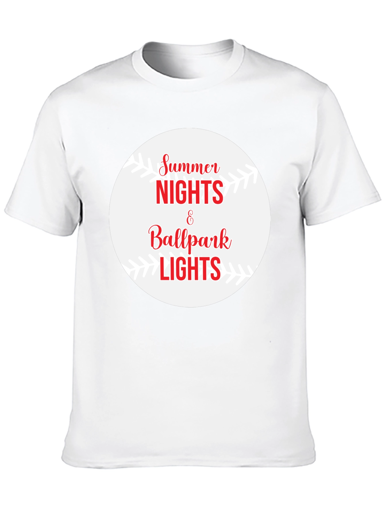 Summer Nights Ballpark Lights Graphic Tee