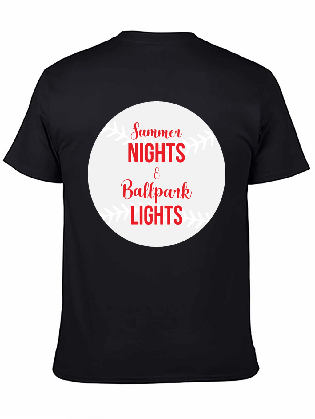 Summer Nights Ballpark Lights Graphic Tee
