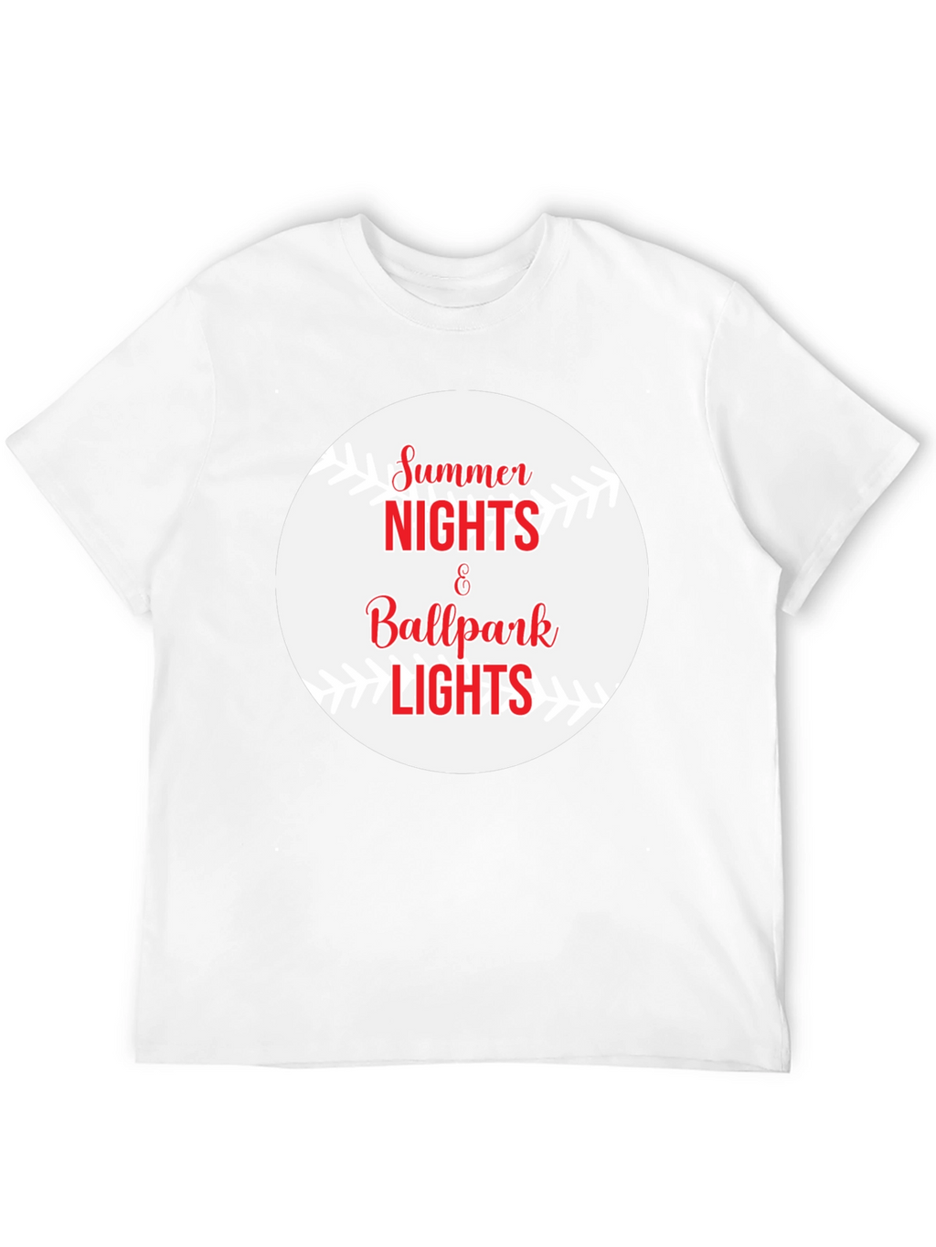 Summer Nights Ballpark Lights Graphic Tee