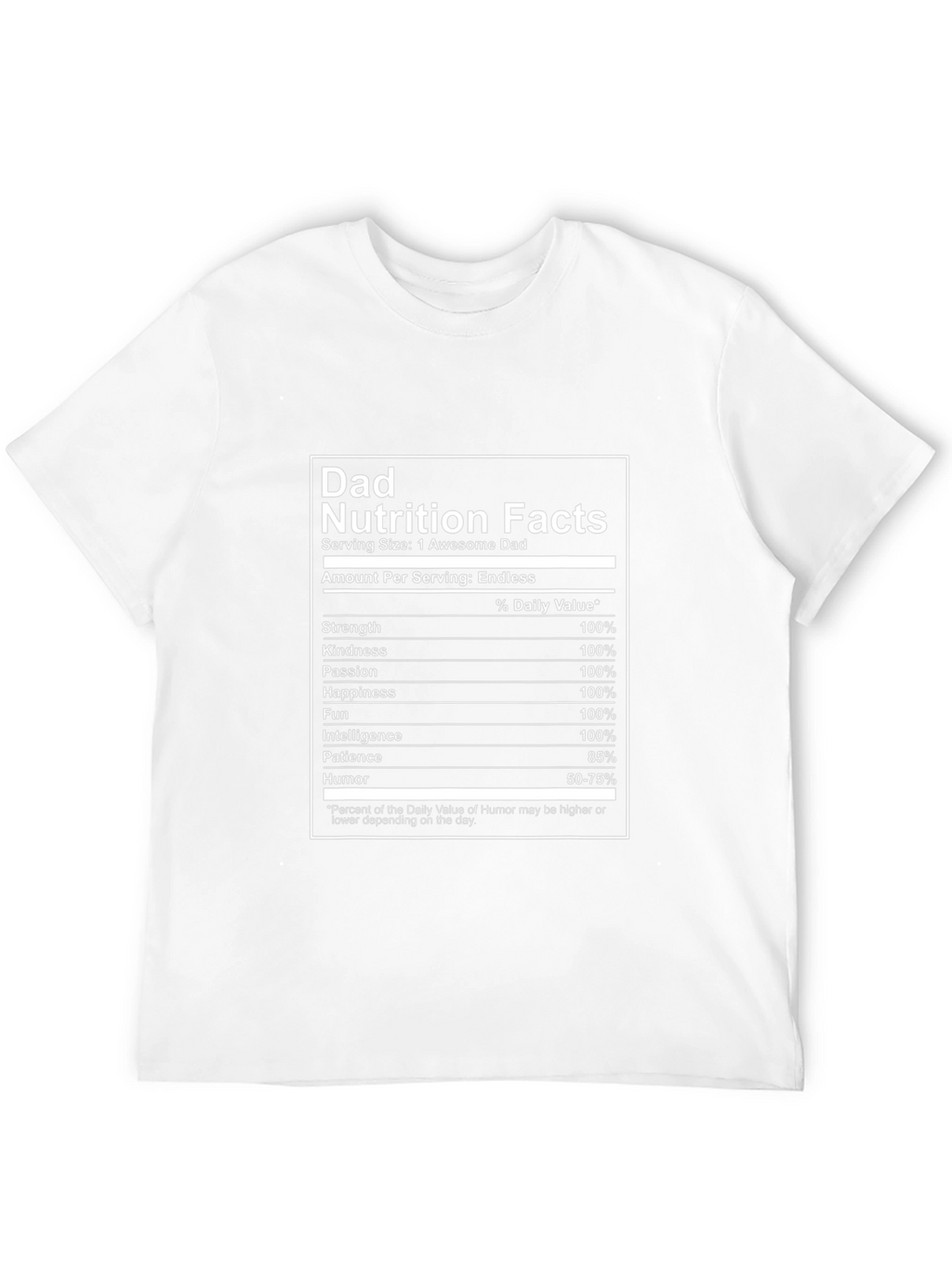 Awesome Dad Nutrition Facts Graphic T-Shirt