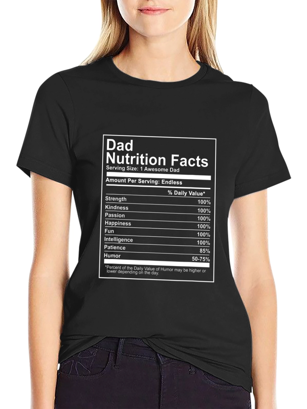 Awesome Dad Nutrition Facts Graphic T-Shirt