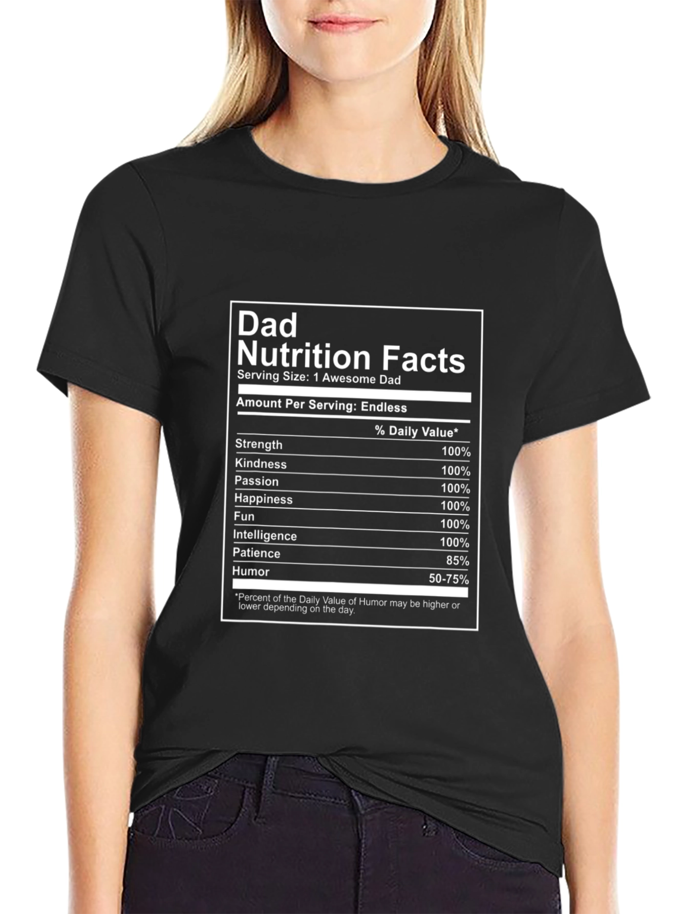 Awesome Dad Nutrition Facts Graphic T-Shirt