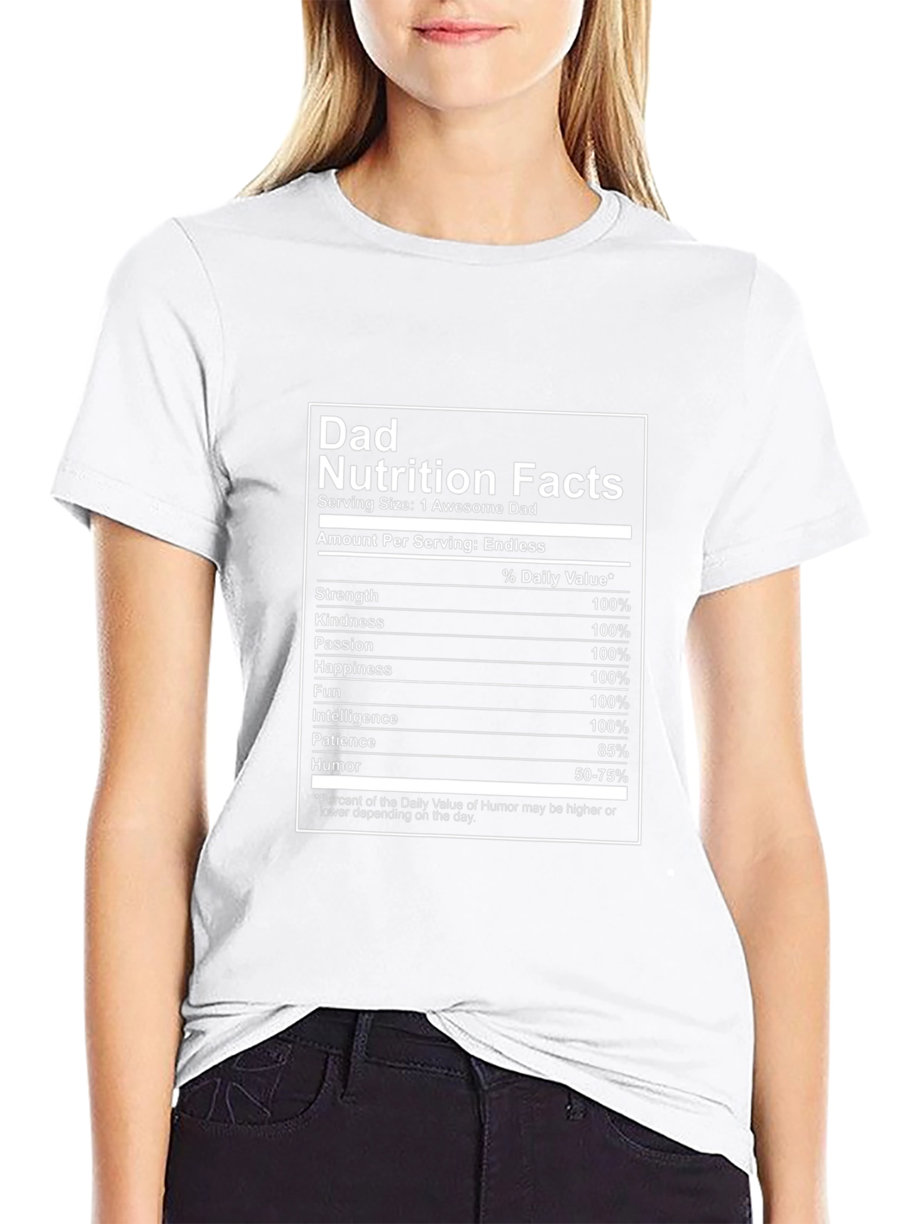 Awesome Dad Nutrition Facts Graphic T-Shirt