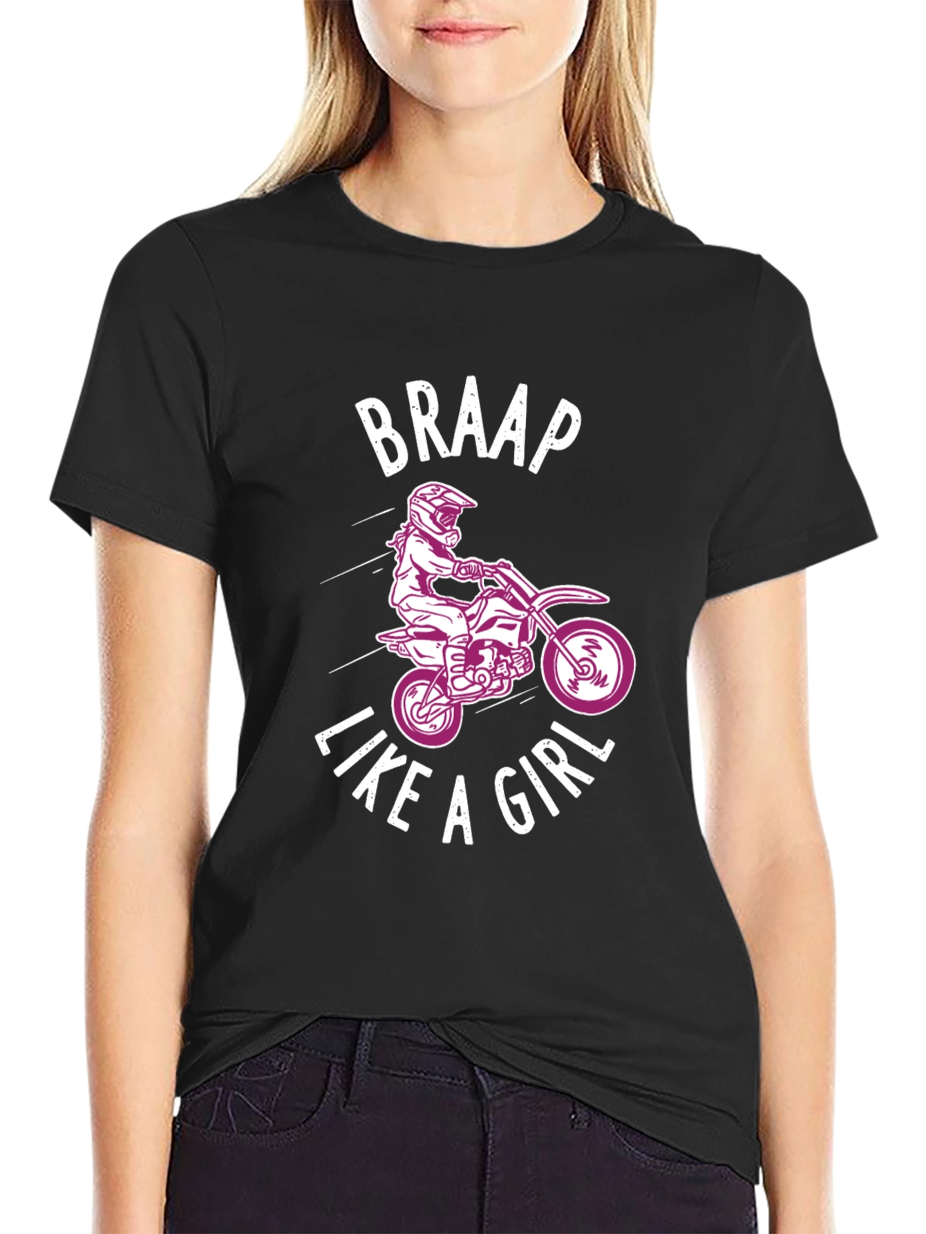 Braap Like a Girl Graphic Tee - Dirt Bike Motocross