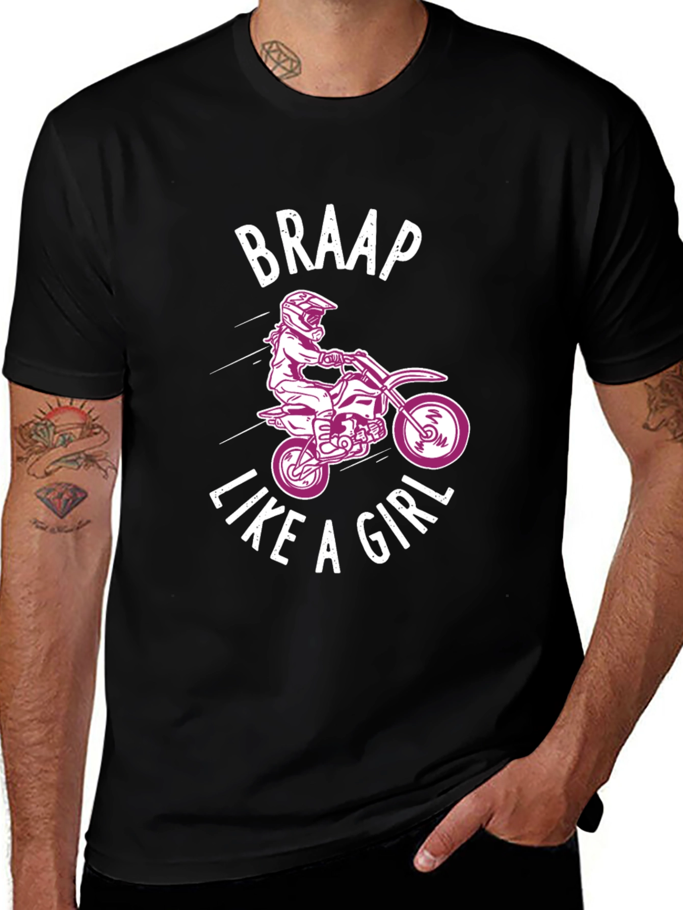 Braap Like a Girl Graphic Tee - Dirt Bike Motocross