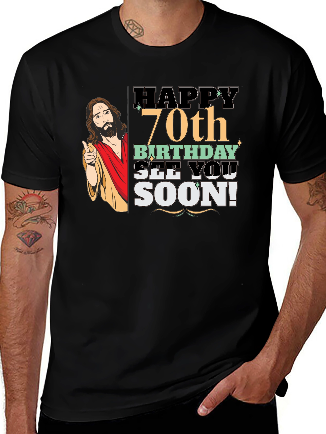 Happy 70th Birthday Jesus T-Shirt