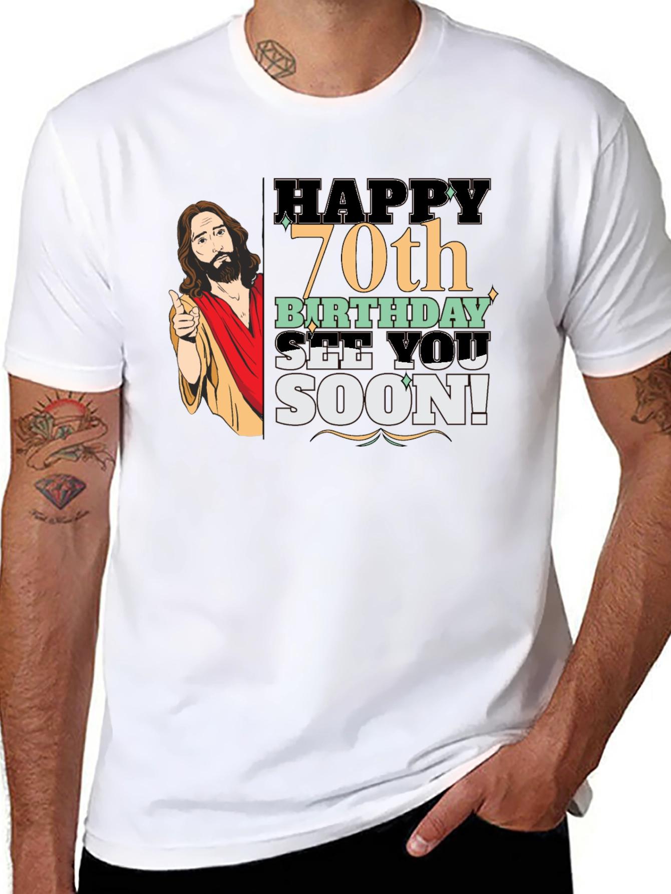 Happy 70th Birthday Jesus T-Shirt