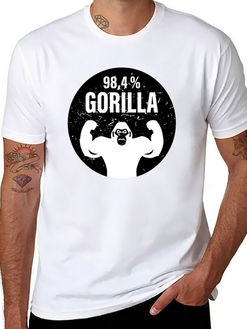 98.4% Gorilla Graphic T-Shirt - Black