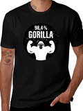 98.4% Gorilla Graphic T-Shirt - Black