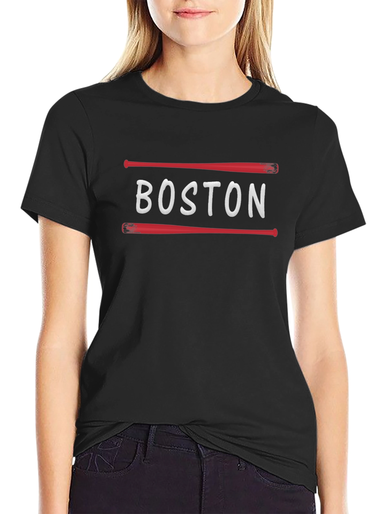 Boston Baseball T-Shirt - Red Bats