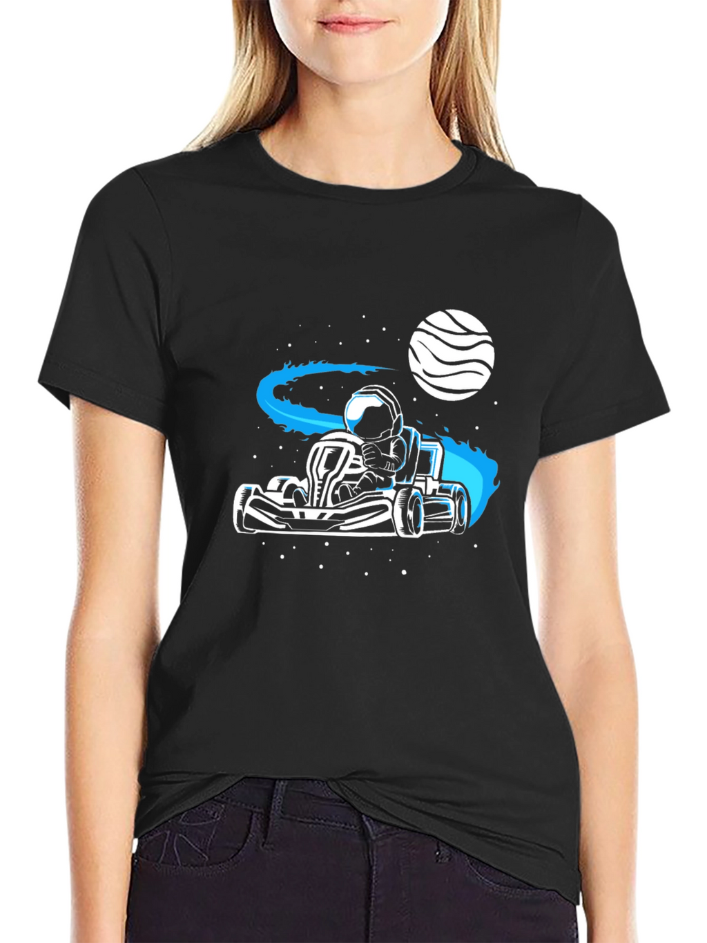 Astronaut Kart Racer T-Shirt - Space Adventure Tee