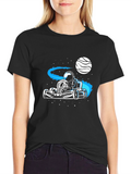 Astronaut Kart Racer T-Shirt - Space Adventure Tee